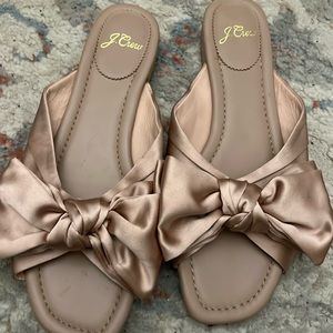 J. Crew pink bow sandals